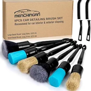 Kit Brosses Détailing Auto 8 Pièces - Nettoyage Intérieur & Extérieur Voiture