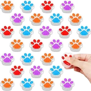 28 Mini Squishies Chat Patte - Jouets Fidget Anti-Stress pour Enfants et Adultes