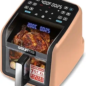 Friteuse à Air Chaud Gourmia 7 QT - Fenêtre Panoramique & Technologie FryForce 360