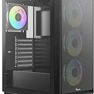 Boîtier PC Gaming Gamma C60 ARGB - Tour Mid-Tower ATX avec 4 Ventilateurs