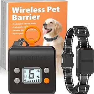 Barrière pour Chien Sans Fil Rechargeable - Clôture Électronique Intérieure Ajustable