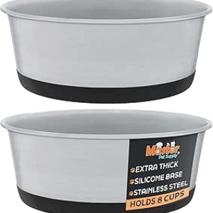 Gamelle Chien Inox 2 Bols 64oz Anti-Dérapant - Master Pet Supply