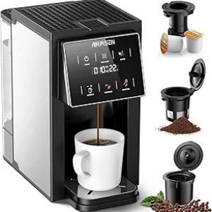 Machine à Café AIRMSEN 3-en-1 : Moulin & Cafetière Monoservice 1000W