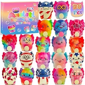 20 Pack Jouets Axolotl Squishy - Cadeau Enfant Fête Anniversaire