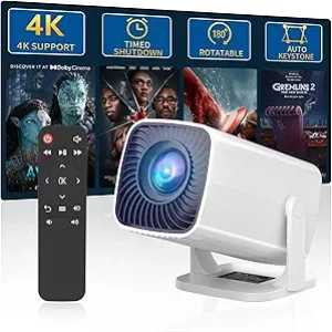 Mini Projecteur 4K Portable - Écran 150" pour Cinéma Maison et Extérieur