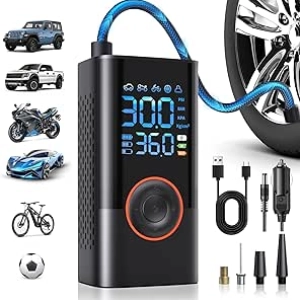 Compresseur d'Air Portable 150PSI - Gonfleur Électrique Cordless avec Écran LCD