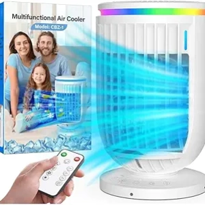 Climatiseur Portable 4 en 1 avec Oscillation 120° et Humidificateur