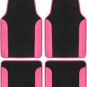 Tapis de sol voiture universels rose 4 pièces - Tapis auto protecteur